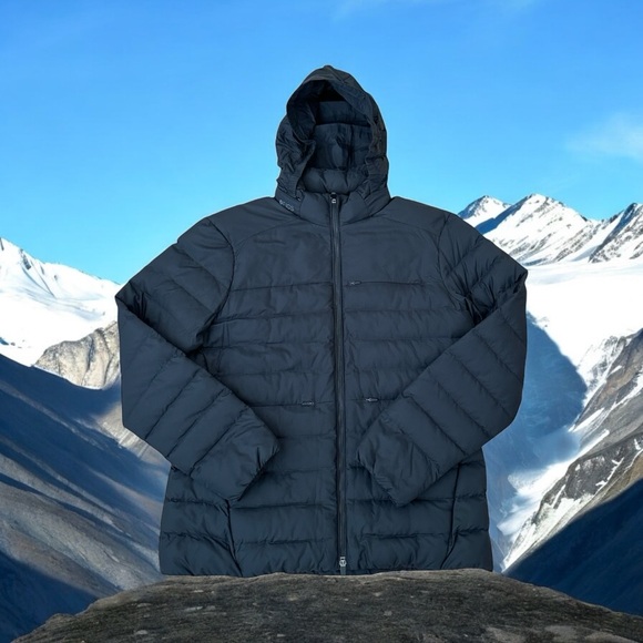 FIGS Women’s Black Zipper Front On Shift Puffer Hoodie Jacket Size XL NWT - Picture 2 of 9